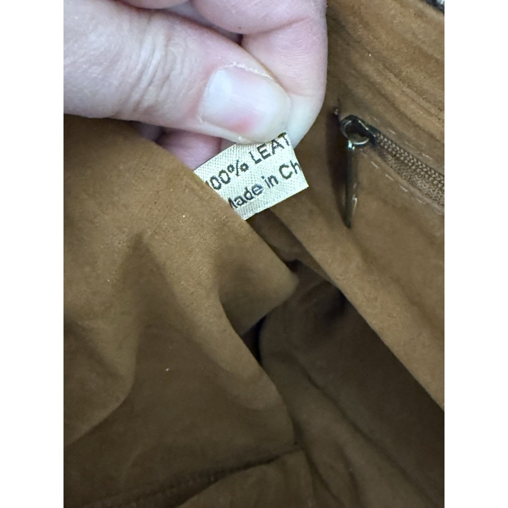 Patricia Nash Tan Floral-Print Leather Shoulder Tote - Picture 11 of 15